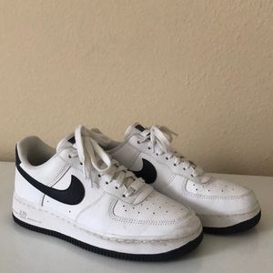 Nike Airforce Sneakers. Size 7.5. White and Black.